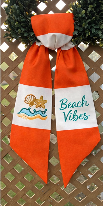 Cabana Stripe Wreath Sashes