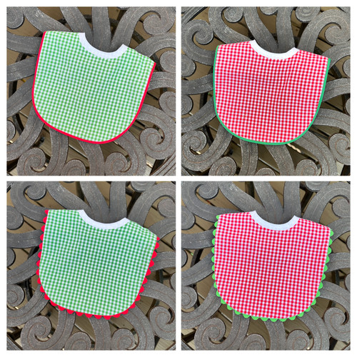 Holiday Gingham Bib Collection