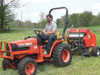 Abbriata M50 Mini Round Baler with Net Wrap, Central Drawbar, and Gathering Wheels