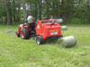 Abbriata M50 Mini Round Baler with Net Wrap, Central Drawbar, and Gathering Wheels