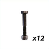 TM53 Square Baler PTO Shaft Shear Bolt and Lock Nut Combo, Pack of 12 | Abbriata | Tractor Tools Direct | Parts & Supplies | US