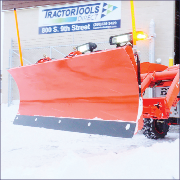 DEMO - Fully Decked Out Ai2/Ibex 60" Loader Mounted Snow Plow For Kubota BX 3-Pin Attachment