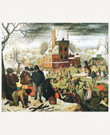 Townsfolk Skating On A Castle Moat 1