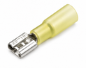 Yellow Female Spade 6.3mm heatshrink (Pack of 25)