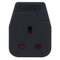 Trailing Socket 1 – Gang  Black