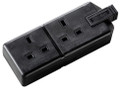 Trailing Socket 2 – Gang  Black (Design may vary)