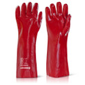 Red PVC Gauntlet Gloves (1 Pair)