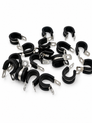 Assorted Stainless Steel, Rubber-Lined P-Clips (40)