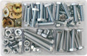 Assorted Box of M10 Hardware - Setscrews, Nuts & Flat Washers (150 Pieces )