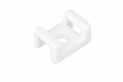 White Cable Tie Screw Mount Cradles Bases (Pack of 100)
