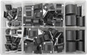 Assorted Adhesive Black Nylon Cable Clips (122 Pieces)