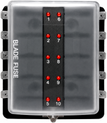 10 Position LED Blade Fuse Box (standard blade fuses) (Pack of 1)