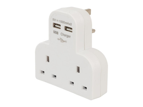 Socket Adaptor with Dual USB Ports