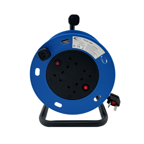 4 Socket Cable Extension Reel 25m 1.25mm 13amp