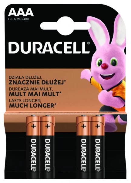 Card of Duracell AAA - 4 Pack