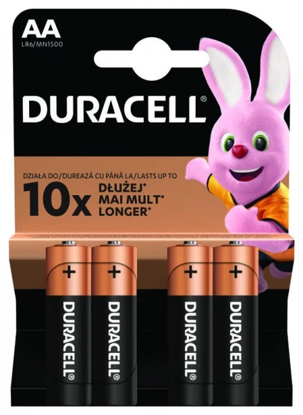 Card of Duracell AA - 4 Pack