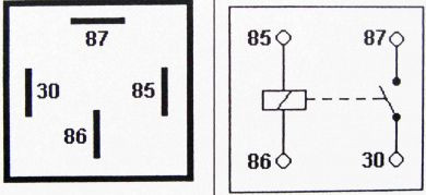 Relay 4-pin 12v 40A. Open (Pack of 1)