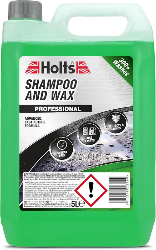 Holts Shampoo & Wax – 5 Litre