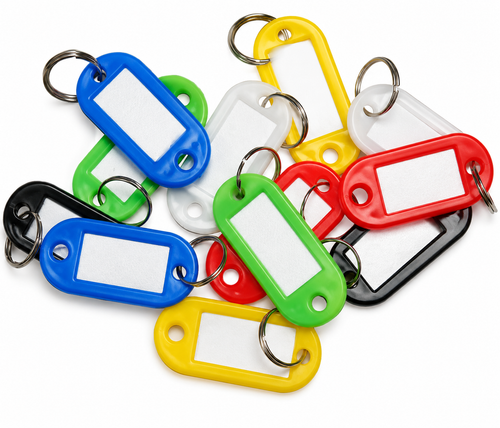 Pack of Key Fobs (12 assorted colours) (Pack of 1)