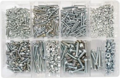 Assorted BA Screws & Nuts 2BA-6BA (500 Pairs)