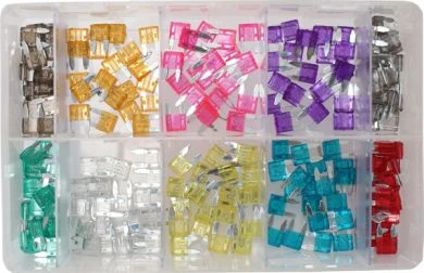 Assorted Mini Blade Fuses (250 Pieces)