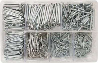 Assorted Split Pins 1/16-5/32 BZP (1000 Pieces)
