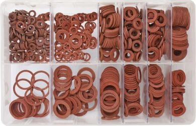Assorted Fibre Washers Imperial (610 Pieces)