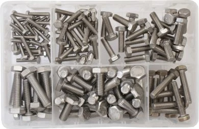 Assorted Stainless Steel Metric Setscrews (120 Pieces)