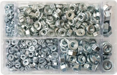 Assorted Flanged Nuts Metric (370 Pieces)