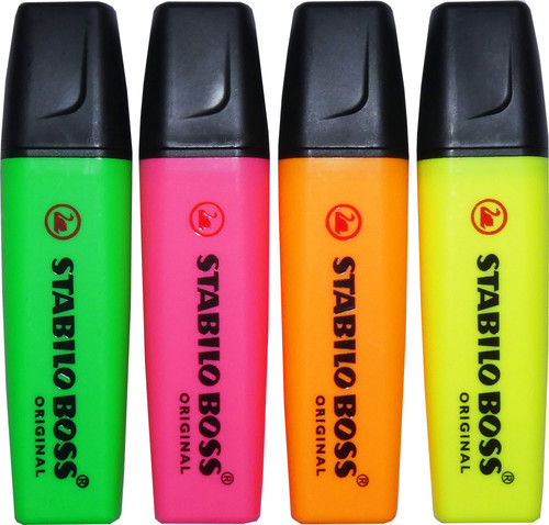 STABILO BOSS Original Highlighter Pens (Pack of 4)