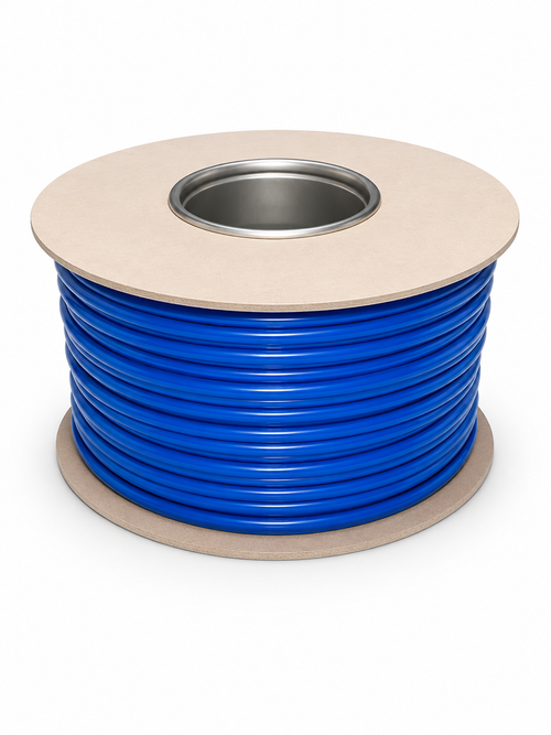 Blue Flexible PVC Cable Sleeving - 100m Reel