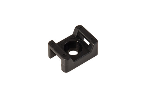 Black Cable Tie Screw Mount Cradles Bases (Pack of 100)