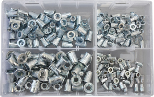 Nutserts (Serrated + Flanged) 4-8 mm (200 Pieces)