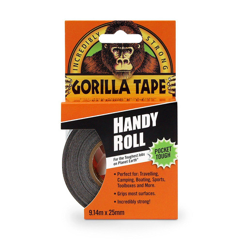 Gorilla Duct Tape Handy Roll (Wide Black) (Pack of 1)