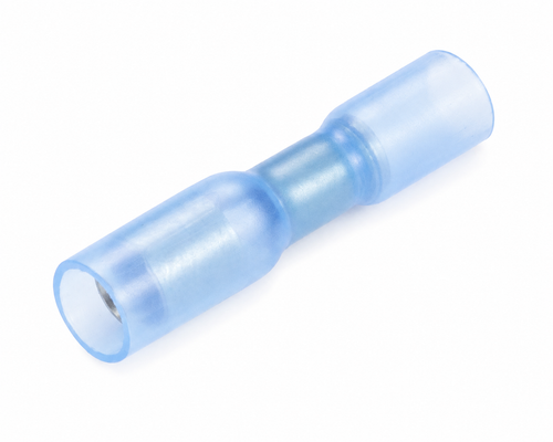 Female Bullet Heatshrink 5mm Fully Insulated - Blue (Pack of 25)