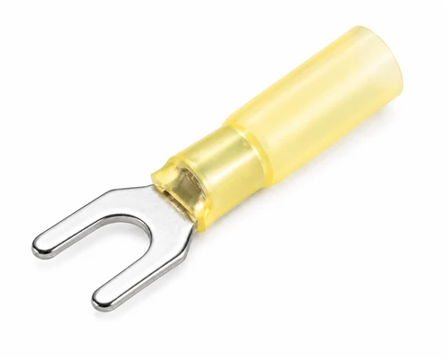 Yellow Heatshrink Fork Terminal (Pack of 25)
