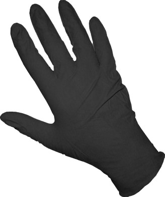 Black Powder-Free Heavy-Duty Vitrile Gloves (Box of 100)