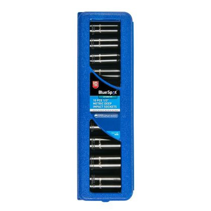 10 Piece 1/2 inch Metric Deep Impact Sockets