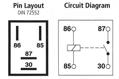 Micro Relay 4-pin 12v 40A - Open ( Pack of 1 )