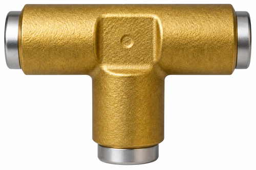 Brass Push-Fit T-Piece (Pack of 2)