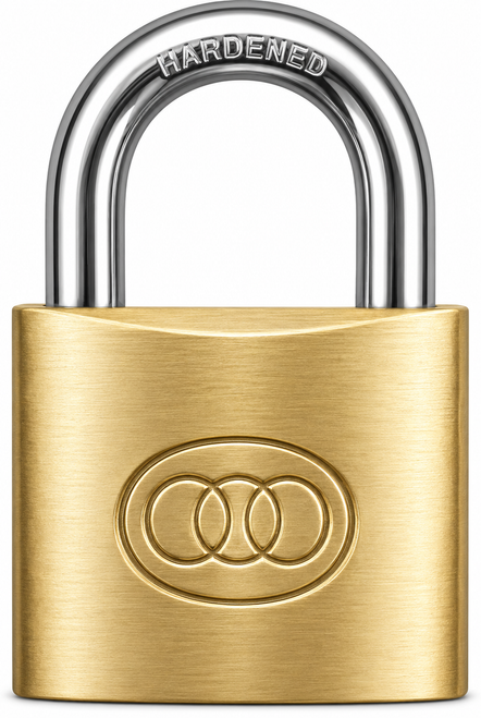 Brass Padlock 3 keys (Pack of 1)