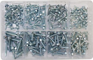 Assorted Self-drilling Hex-head self tapping screws (240 Pieces )