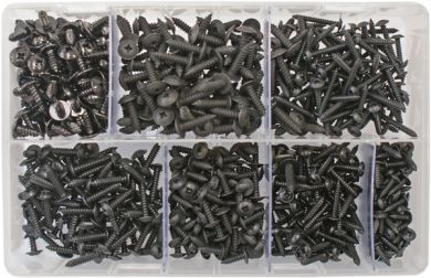 Assorted Self Tapping screws Black Flanged (700 Pieces)