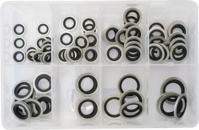 Assorted Box of Bonded Seal Washers (Dowty Washers) Metric ( 90 Pieces )