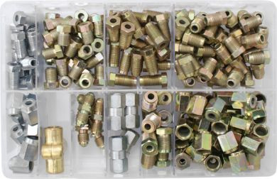 Assorted Box of Brake Pipe Nuts (+ connectors) ( 186 Pieces )