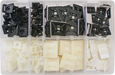 Assorted Cable Tie Bases & Mounts (180 Pieces)
