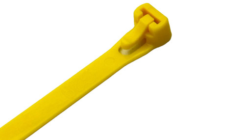 Yellow Releasable Cable Ties (Type B) (Pack of 100)