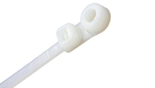White Screw Mount Cable Ties (Pack of 100)