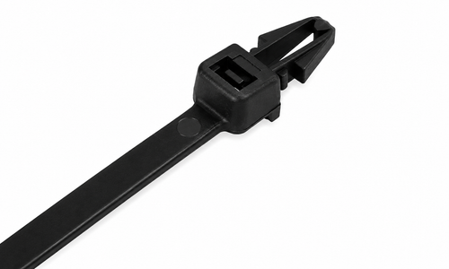 Black Push Mount Cable Ties (Pack of 100)