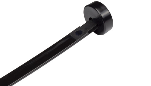 Black Button Head Cable Ties (Pack of 100)